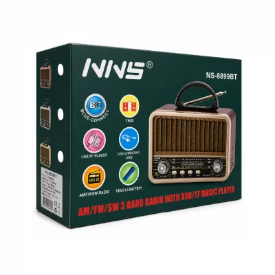 NNS NS-8899BT Bluetooth TWS Speaker | FM AM SW Nostaljik Radyo