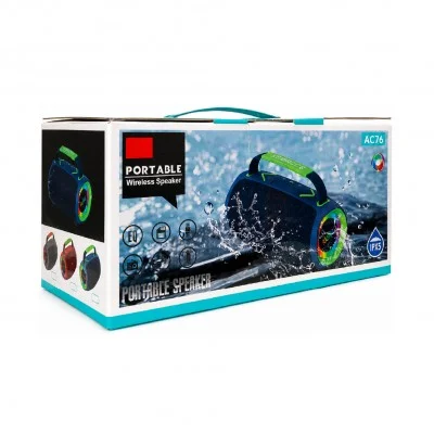 Polygold AC-76 30W Çift Bass RGB Bluetooth Speaker | IPX5 Suya Dayanıklı