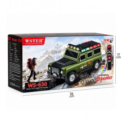 Wster WS-630 RGB TWS Araba Bluetooth Speaker | 15W Ses Gücü