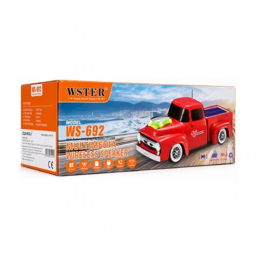 Wster Ws-692 Güneş Enerjili TWS Kamyonet Araba Bluetooth Speaker | 6W