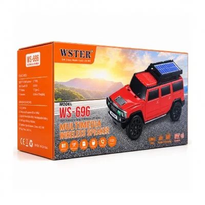 Wster WS-696 RGB TWS Güneş Enerjili Araba Bluetooth Speaker | 8W Ses Gücü