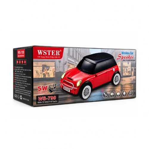 Wster WS-790 Mini Cooper Araba Bluetooth FM Speaker | TF/USB/FM