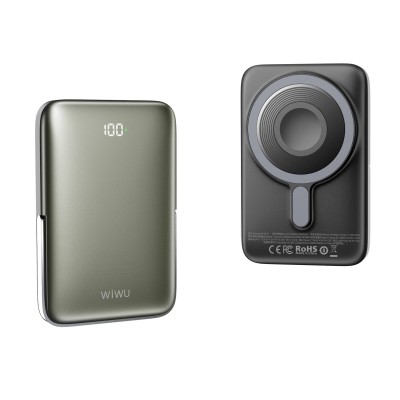 Wiwu Wi-P018 Elite Led Göstergeli 10000Mah Standlı Powerbank | Kablosuz Şarj | 15 Watt