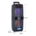 KTS-1743 Bluetooth Speaker | 2 x 8" | Mikrofon | Kumanda