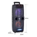 KTS-1743 Bluetooth Speaker | 2 x 8" | Mikrofon | Kumanda