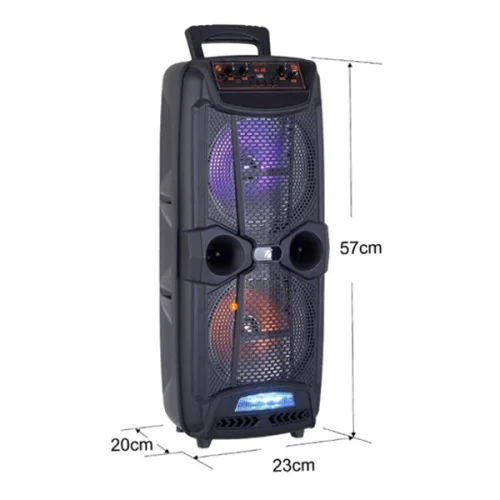 KTS-1743 Bluetooth Speaker | 2 x 8" | Mikrofon | Kumanda