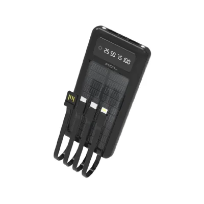 Acl PW59 10000mAh Güneş Enerjili 4lü Kablolu Powerbank
