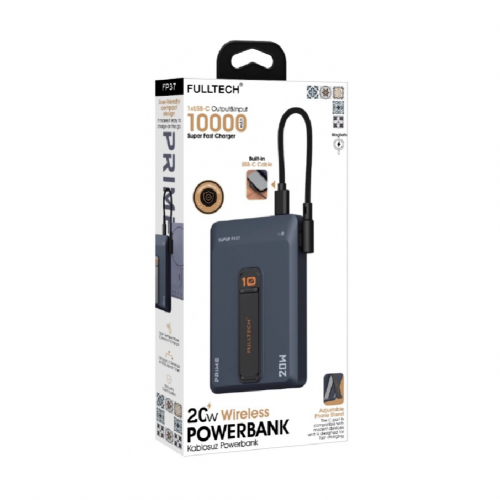 Fulltech FP37 10000 Mah 20W Standlı Powerbank | Kablosuz Şarj