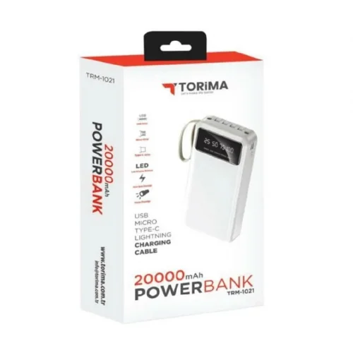 Trm-1021 20000 mAh Lcd Göstergeli Powerbank