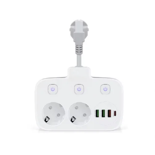 YK Design T3434 2'li Uzatma Kablosu | 3xUSB 1xPD | 150 cm