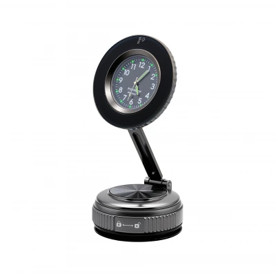 Fulltech FHD24 Vakumlu | Mıknatıslı Telefon Tutucu | 360 Derece Dönen Gövde | Saatli Tasarım