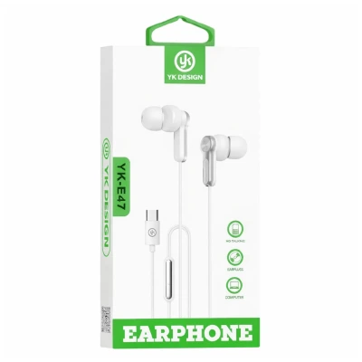 Yk Design YK-E47 Mikrofonlu Type-C Kablolu Kulaklık
