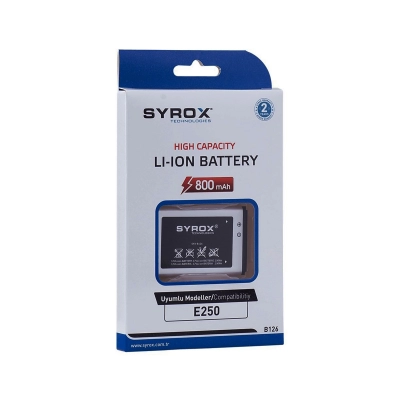 Syrox Syx-B126 E250 Batarya Syrox Syx-B126 E250 Batarya