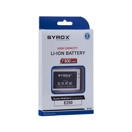 Syrox Syx-B126 E250 Batarya Syrox Syx-B126 E250 Batarya
