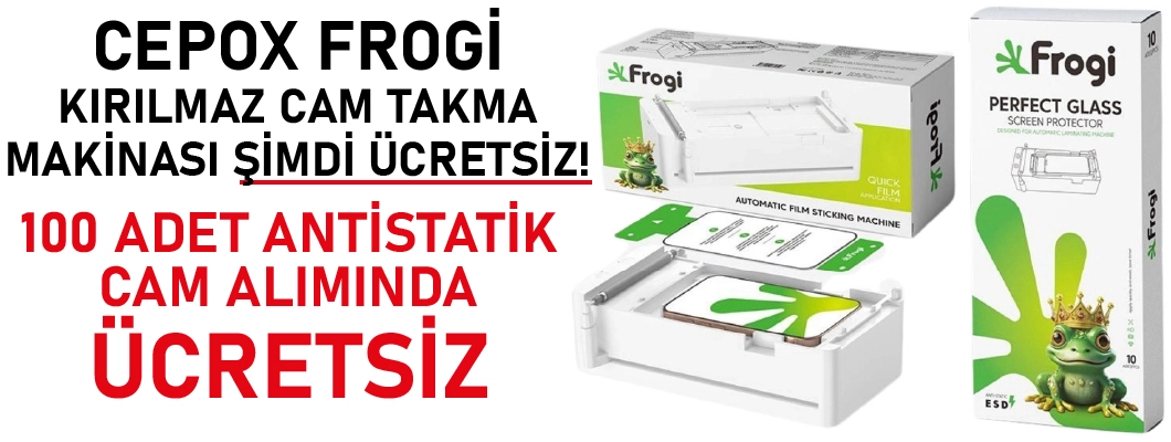 Cepox Frogi Cam Makinası Kampanyası | 100’lü Toptan Set