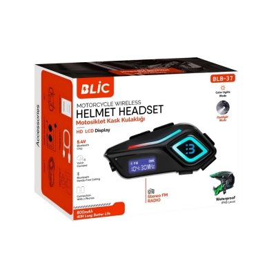 Blic BLB37 Kask Kulaklığı Intercom Sistemi Blic BLB37 Kask Kulaklığı Intercom Sistemi