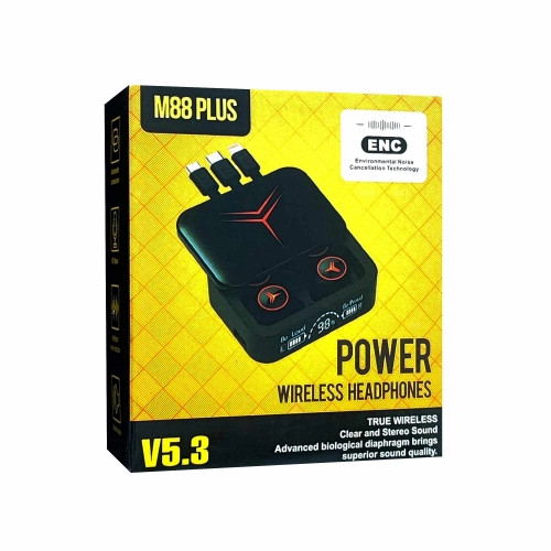 Earbuds Tws M88 Plus Powerbank Kutulu Dijital Göstergeli Bluetooth Kulaklık Earbuds Tws M88 Plus Powerbank Kutulu Dijital Göstergeli Bluetooth Kulaklık