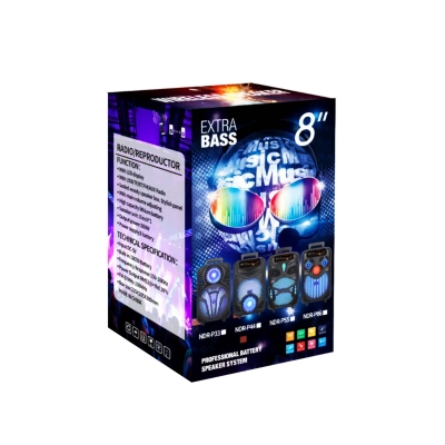 NDR-P66 Bluetooth Speaker 8'' | Mikrofon | Kumanda