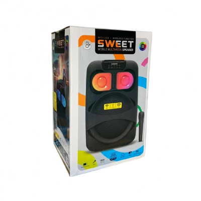 Subzero WR133 Sweet RGB Bluetooth Speaker 8" | TWS | Kablosuz Mikrofon