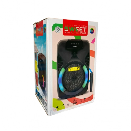 Subzero WR137 Sweet RGB Bluetooth Speaker 8" | TWS | Kablosuz Mikrofon Subzero WR137 Sweet RGB Bluetooth Speaker 8" | TWS | Kablosuz Mikrofon