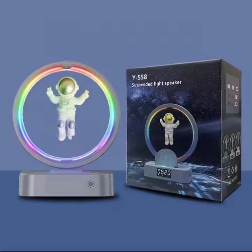 Y558 Astronot Hoparlör Radyo Telefon Stand Kablosuz Şarj RGB Işıklı Y558 Astronot Hoparlör Radyo Telefon Stand Kablosuz Şarj RGB Işıklı