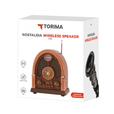 Torima D58 Nostalgia Kablosuz Speaker | FM - AM - SW Radyo