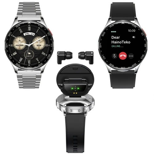 HainoTeko ST-7 Amoled Ekran Akıllı Saat | Watch Buds Kulaklık | 3 Kordon | Suya Dayanıklı