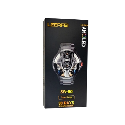 Leerfei SW80 Akıllı Saat | 3 Kordon Leerfei SW80 Akıllı Saat | 3 Kordon