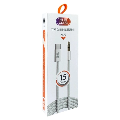 Subzero Ax70 Lightning 15 Type-c Aux Dönüştürücü Kablo