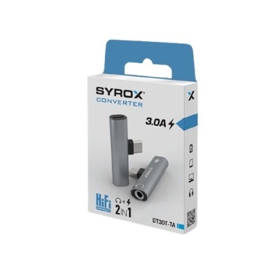 Syrox Typec Şarj | Kulaklık Aux Dönüştürücü Adaptör | DT30T-TA Syrox Typec Şarj | Kulaklık Aux Dönüştürücü Adaptör | DT30T-TA