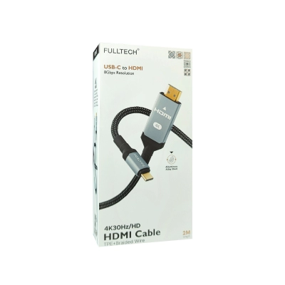 Fulltech FC45 4K Ultra HD Type-C to Hdmi Kablo | 2 Metre Fulltech FC45 4K Ultra HD Type-C to Hdmi Kablo | 2 Metre