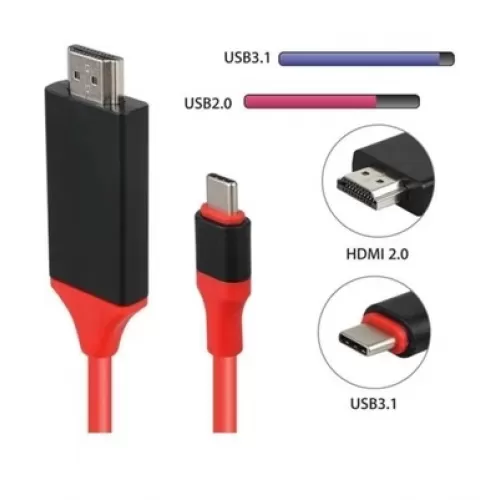 MHL-678 (VUH-05) Type-C - HDTV Kablo | 2 metre MHL-678 (VUH-05) Type-C - HDTV Kablo | 2 metre