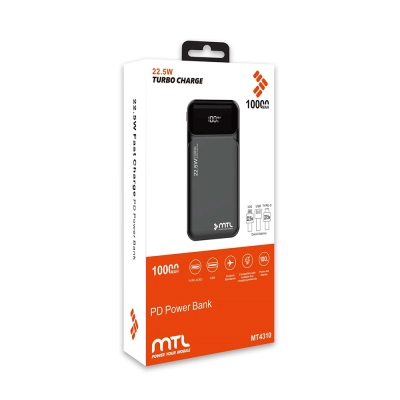 MTL MT4310 10000 mAh 22.5W PD Kablolu Powerbank | LCD Gösterge MTL MT4310 10000 mAh 22.5W PD Kablolu Powerbank | LCD Gösterge