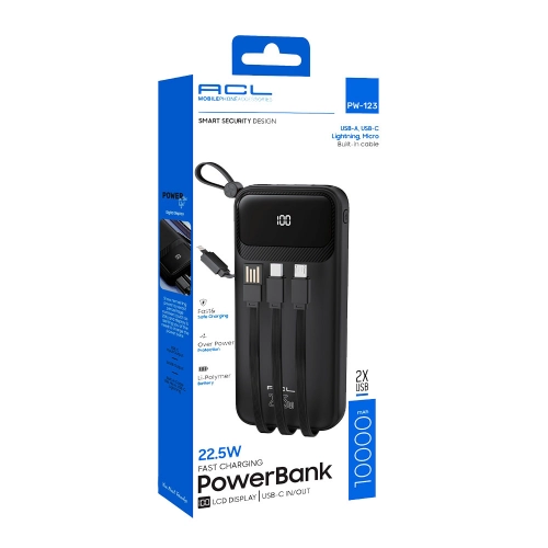 ACL PW-123 10000 Mah Powerbank ACL PW-123 10000 Mah Powerbank