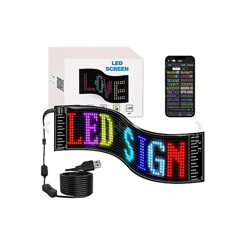 10x37cm LF-1664 Telefon Kontrollü |Kumandalı | Esnek 10W Led Matrix Panel 10x37cm LF-1664 Telefon Kontrollü |Kumandalı | Esnek 10W Led Matrix Panel
