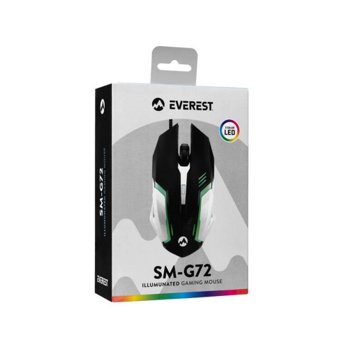 Everest SM-G72 Kablolu 1200dpi Oyuncu Mouse | 3 Renk Işıklı | 3 Tuş Everest SM-G72 Kablolu 1200dpi Oyuncu Mouse | 3 Renk Işıklı | 3 Tuş