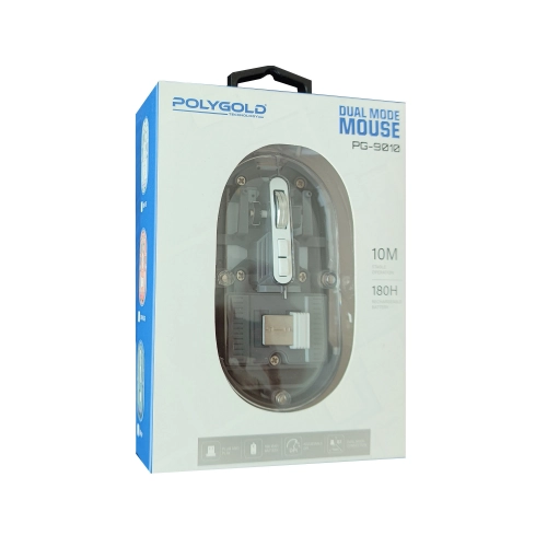Polygold PG-9010 Şeffaf Kablosuz Mouse | Şarjlı