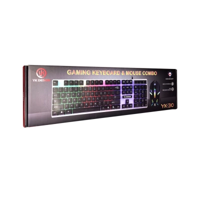 Ykdesign YK30 Işıklı Oyuncu Klavye ve Mouse Set Ykdesign YK30 Işıklı Oyuncu Klavye ve Mouse Set