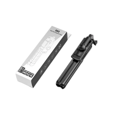 S03 Buetooth Kumandalı Selfie Çubuğu | Tripod 68cm 360 Oynar Kafa S03 Buetooth Kumandalı Selfie Çubuğu | Tripod 68cm 360 Oynar Kafa