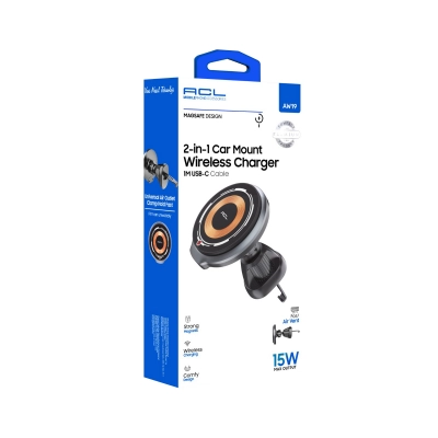 Acl AW19 15W Wireless Magsafe Oto Şarj | Manyetik Telefon Tutucu Acl AW19 15W Wireless Magsafe Oto Şarj | Manyetik Telefon Tutucu