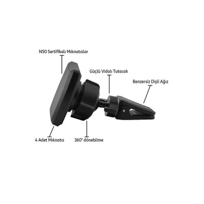 Mobilmoods MB-AV01 Mıknatıslı Araç Telefon Tutucu Mobilmoods MB-AV01 Mıknatıslı Araç Telefon Tutucu