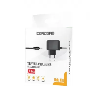 Concord C89 Seyahat Şarj Adaptörü 0.6A Concord C89 Seyahat Şarj Adaptörü 0.6A