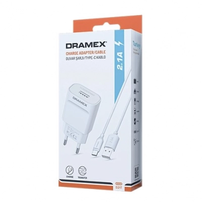 Dramex D21T Type-C 2.1 Amper Ev Şarj Aleti Dramex D21T Type-C 2.1 Amper Ev Şarj Aleti