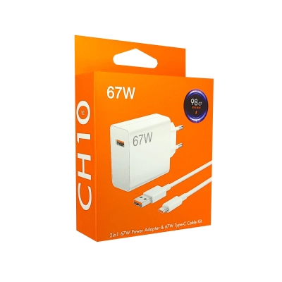 67 Watt Type-C Kablo Ev Şarj Seti | Turbo Saniye Gösterir 67 Watt Type-C Kablo Ev Şarj Seti | Turbo Saniye Gösterir