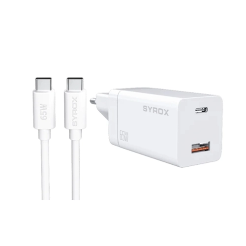 Syrox GAN65T 65W Type-c To Type-c Quick Pd Şarj Syrox GAN65T 65W Type-c To Type-c Quick Pd Şarj