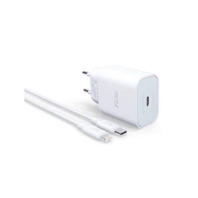 Syrox PD20L Type-C Başlık Giriş | Lightning Kablolu 20w 3.0 Amper Pd Ev Şarj Aleti