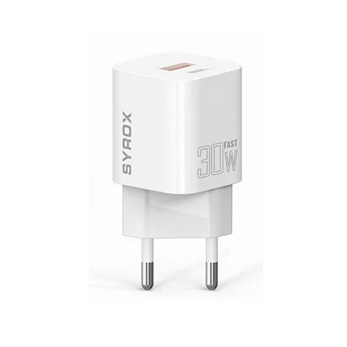 Syrox PDQ30B Type-C & Usb-A Giriş 30W / QC 4.0 / Süper Hızlı Şarj Başlık Syrox PDQ30B Type-C & Usb-A Giriş 30W / QC 4.0 / Süper Hızlı Şarj Başlık