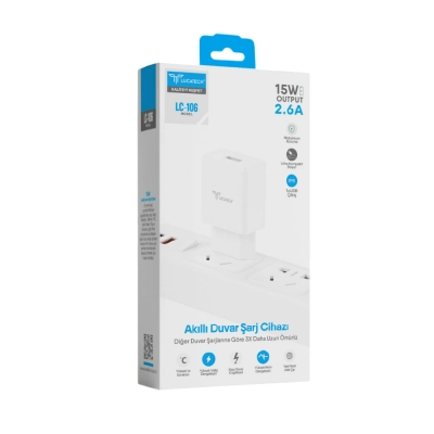 Lucatech LC106 15W 2.6A USB Şarj Başlığı