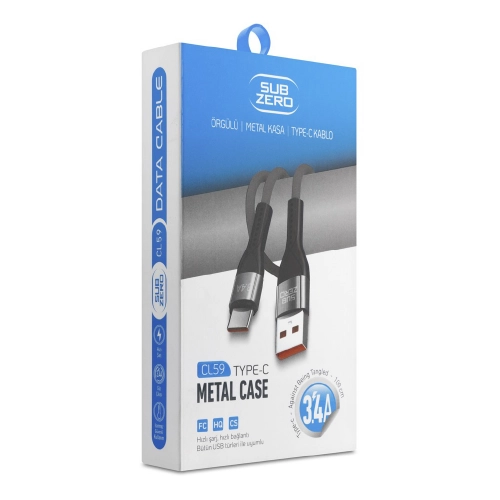 Subzero CL59 3.4A Type-C  Usb Kablo | Örgülü