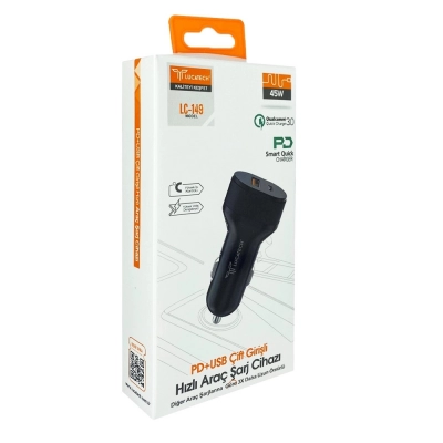 Lucatech LC149 Pd | Usb Araç Şarj Başlık 45W Lucatech LC149 Pd | Usb Araç Şarj Başlık 45W